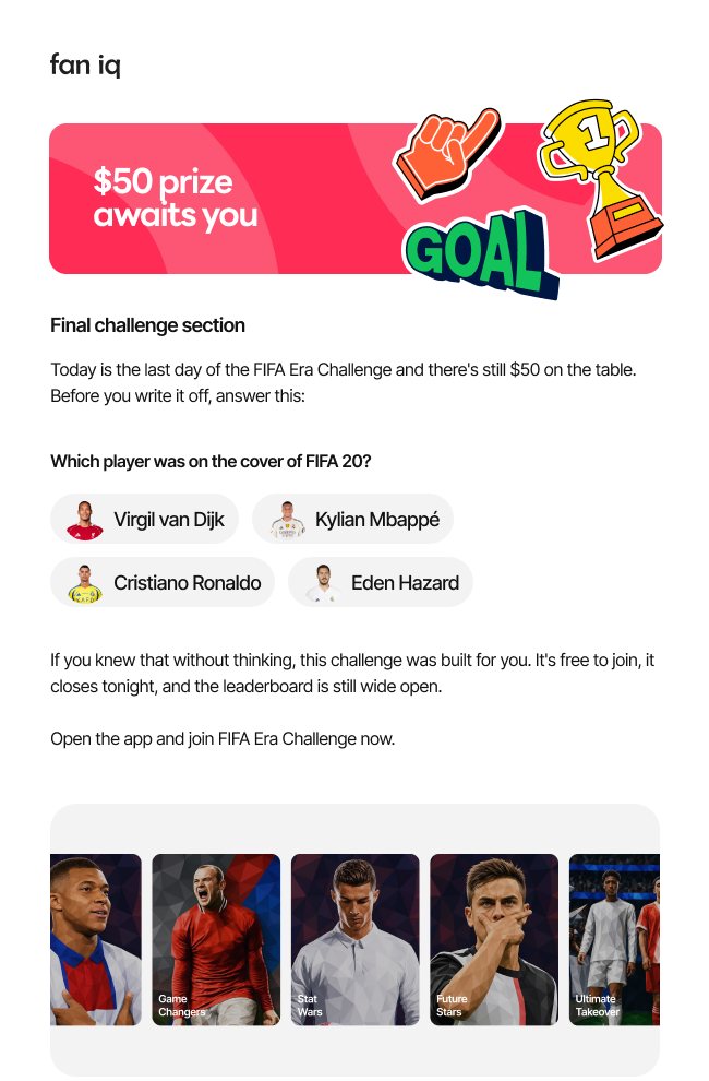 Challenge final-day email